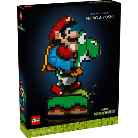 Jucarii copii si jocuri educative -  LEGO®  Super Mario - Super Mario World™: Mario si Yoshi (71438), 1215 piese