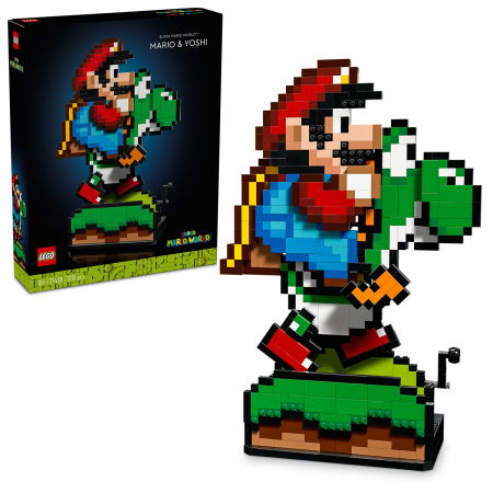 Jucarii copii si jocuri educative -  LEGO®  Super Mario - Super Mario World™: Mario si Yoshi (71438), 1215 piese