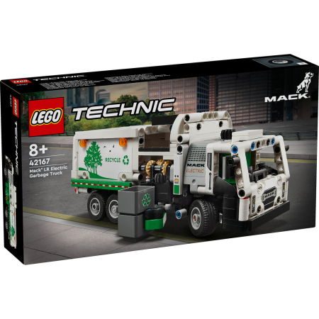 Jucarii copii si jocuri educative -  LEGO®  Technic - Camion de gunoi Mack LR Electric (42167), 503 piese