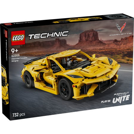 Jucarii copii si jocuri educative -  LEGO®  Technic - Chevrolet Corvette Stingray (42205), 732 piese