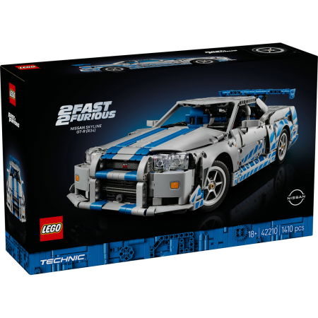 LEGO - LEGO®  Technic - Masina Nissan Skyline GT-R (R34) din Mai furios, mai iute (42210), 1410 piese