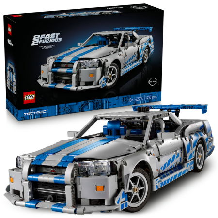 LEGO - LEGO®  Technic - Masina Nissan Skyline GT-R (R34) din Mai furios, mai iute (42210), 1410 piese