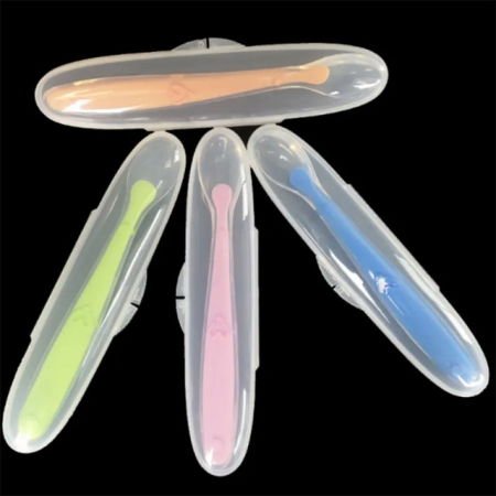 Lingurita flexibila, silicon, bebelusi, Empria, Albastru [11]