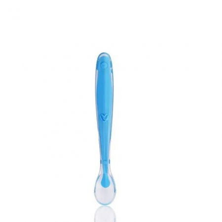 Lingurita flexibila, silicon, bebelusi, Empria, Albastru [2]