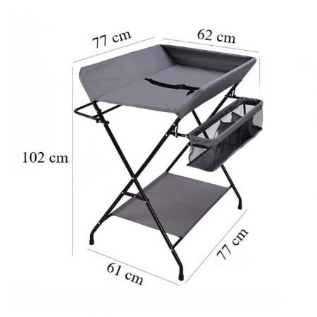 PRODUS RESIGILAT - Masa de infasat bebe, Empria, multifunctionala, pliabila, 2 cosuri depozitare, 77x62 cm [9]