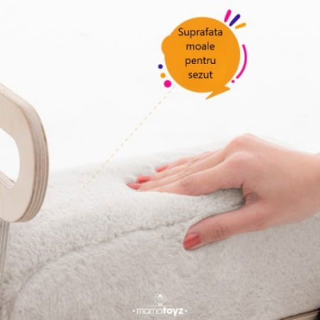 Jocuri educative - Masinuta ride-on, premergator si carucior de jucarii MamaToyz DriveMe Soft, Ursulet - Jucarie din lemn 3 in 1