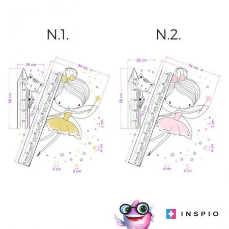 Metru de masurare INSPIO pentru perete - Zana‚ 150 cm, Diverse culori [2]