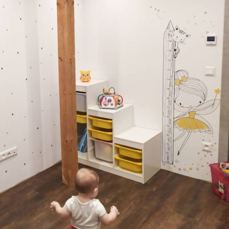 Stickere decorative - Metru de masurare INSPIO pentru perete - Zana‚ 150 cm, Diverse culori