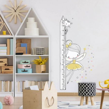 Stickere decorative - Metru de masurare INSPIO pentru perete - Zana‚ 150 cm, Diverse culori