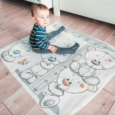 Metru de masurat copii  pentru perete - Ursuleti, 150 cm [3]