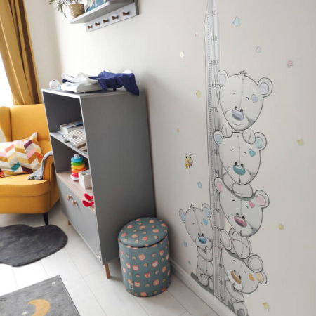 Metru de masurat copii  pentru perete - Ursuleti, 150 cm [5]