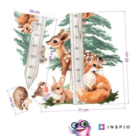 Stickere decorative - Metru pentru copii 150 cm cu animale FOREST