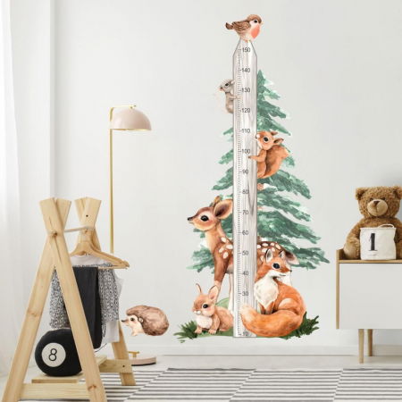 Stickere decorative - Metru pentru copii 150 cm cu animale FOREST