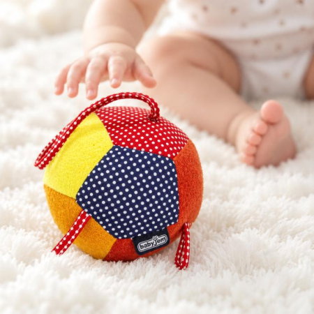 Jucarii bebelusi - Mingie jucarie bebelus BabyJem Color din plus 12 cm
