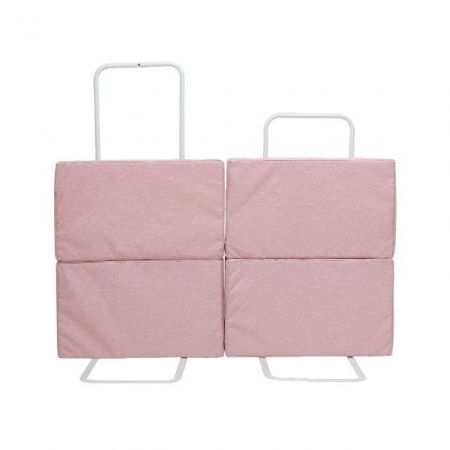 Mini-Bumper protectie pat, 50(L)x56(H) cm, Roz pastel [3]