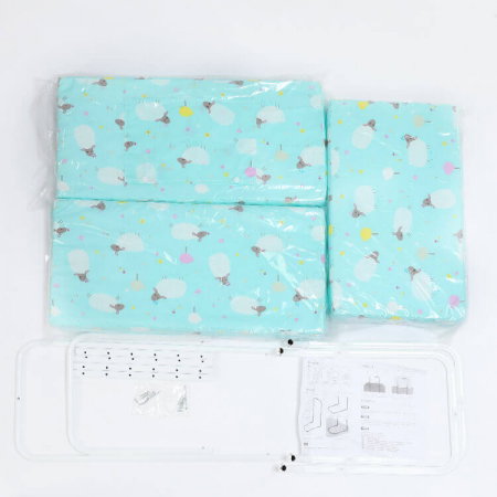 PRODUS RESIGILAT - Mini-Bumper protectie pat, 60(L)x56(H) cm, Roz pastel [2]