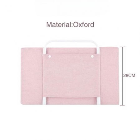 Mini-Bumper protectie pat, 60(L)x28(H) cm, Roz pastel [3]