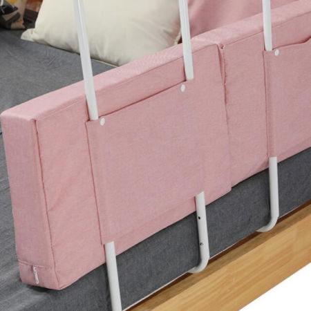 Mini-Bumper protectie pat, 60(L)x28(H) cm, Roz pastel [5]