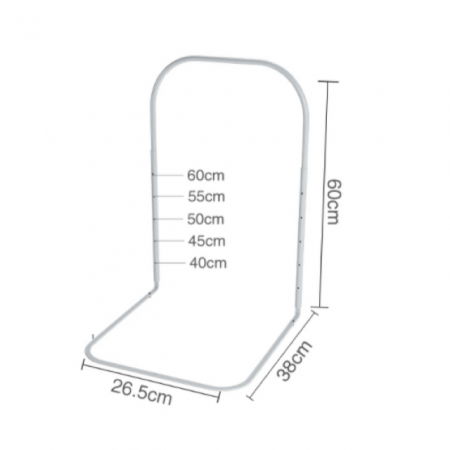 Mini-Bumper protectie pat, 60(L)x28(H) cm, Roz pastel [6]