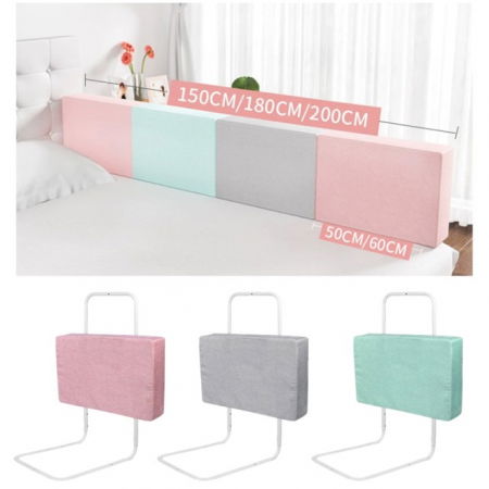 Mini-Bumper protectie pat, 60(L)x28(H) cm, Roz pastel [13]