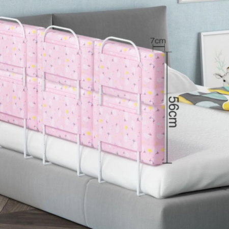 Produse resigilate pentru copii si bebelusi - PRODUS RESIGILAT - Mini-Bumper protectie pat, 60(L)x56(H) cm, Roz pastel