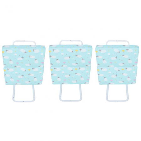Aparatori laterale patut bebe - PACHET 3x Mini-Bumper 60x56 cm protectie pat, Turcoaz