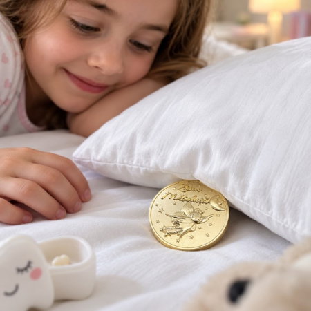 Idei de cadouri pentru bebelusi si copii - Moneda pentru copii de la Zana Maseluta, amintire primul dintisor de lapte pierdut, Empria
