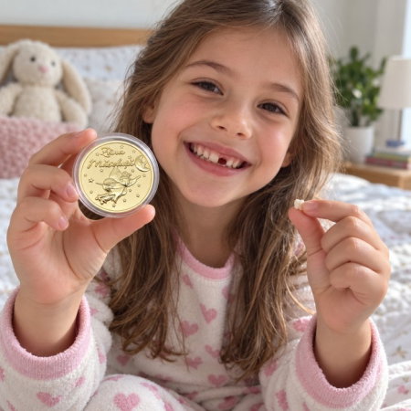 Moneda pentru copii de la Zana Maseluta, amintire primul dintisor de lapte pierdut, Empria [3]