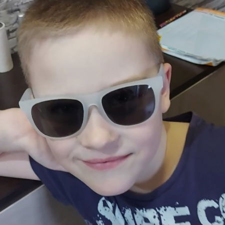 Ochelari de Soare pentru Copii, J-Banz, Chameleon, 4-10 ani, Alb/Albastru [16]