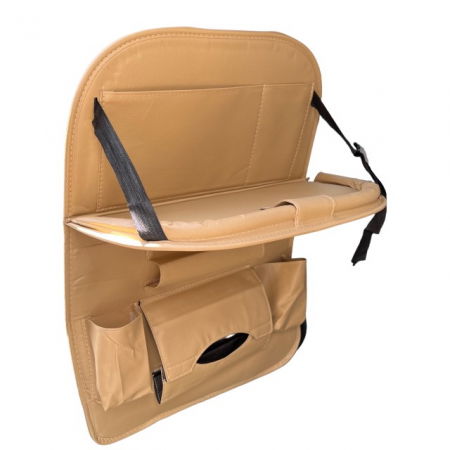 Organizator scaun auto copii, impermeabil, Empria, 63x44.5 cm, Crem [2]