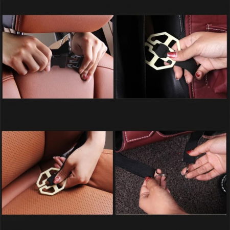 Organizator scaun auto copii, impermeabil, Empria, 63x44.5 cm, Visiniu [4]