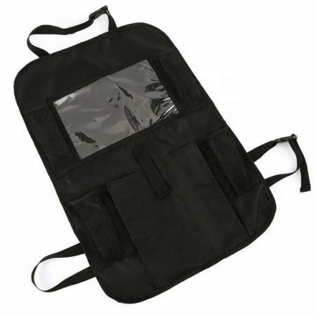 Protectii exterior - Organizator scaun auto copii, protectie scaun auto, 6 buzunare, 60x42 cm, Empria, Negru
