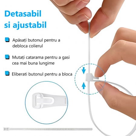 Pachet 10 seturi curele ancorare mobila, protectie cutremur, Empria, Alb [4]