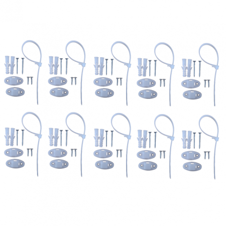 Pachet 10 seturi curele ancorare mobila, protectie cutremur, Empria, Alb [11]