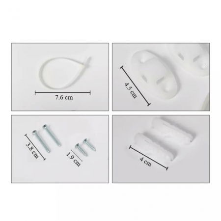 Pachet 10 seturi curele ancorare mobila, protectie cutremur, Empria, Alb [6]
