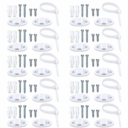 Pachet 10 seturi curele ancorare mobila, protectie cutremur, Empria, Alb [15]