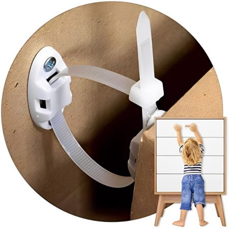 Pachet 10 seturi curele ancorare mobila, protectie cutremur, Empria, Alb [7]