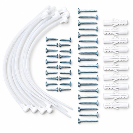 Pachet 10 seturi curele ancorare mobila, protectie cutremur, Empria, Alb [14]