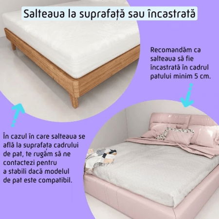PACHET: 2 Bariere protectie pat copii, Rabatabile, pat de 180x200 cm [8]
