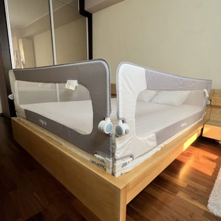 PACHET: 2 Bariere protectie pat copii, Rabatabile, pat de 200x200 cm [4]