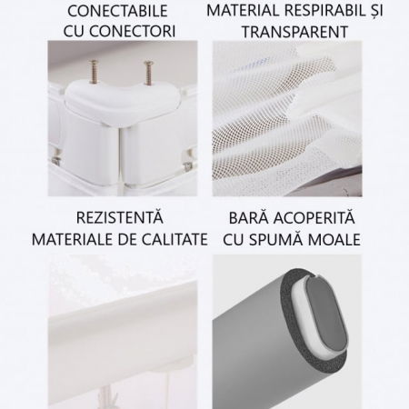 PACHET 4 Bariere Protectie Pat 160x200 cm, Transformabile in Tarc de joaca [14]
