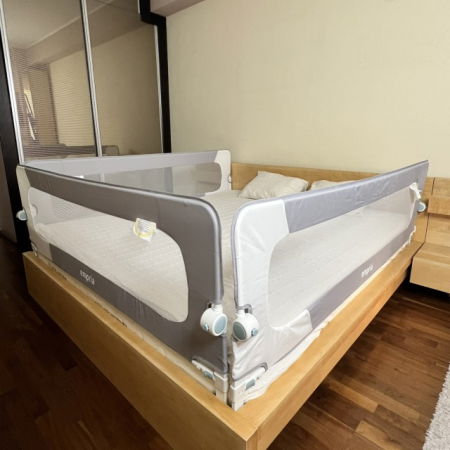 Bariere protectie pentru pat - PACHET: 3 Bariere protectie pat copii, Rabatabile, pat de 180x200 cm