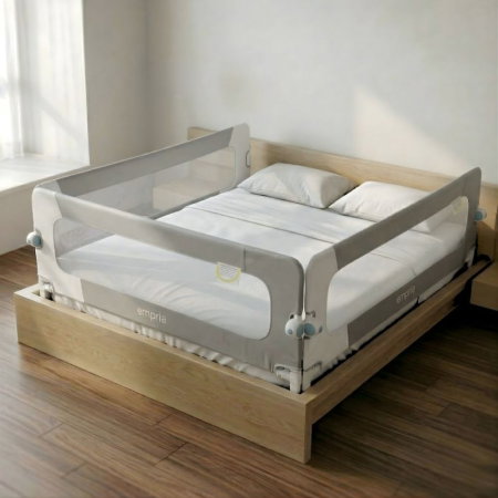 Bariere protectie pentru pat - PACHET: 3 Bariere protectie pat copii, Rabatabile, pat de 200x200 cm