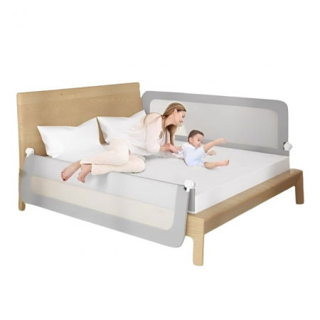 PACHET: 3 Bariere protectie pat copii, Rabatabile, pat de 200x200 cm [19]