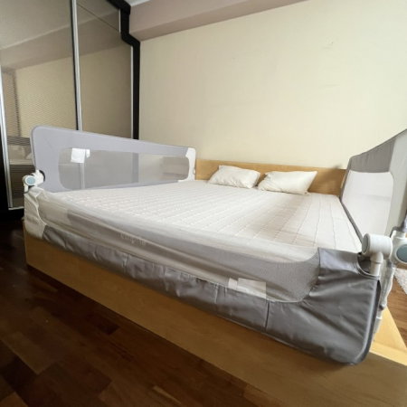 PACHET: 3 Bariere protectie pat copii, Rabatabile, pat de 200x200 cm [7]