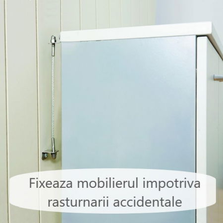 Pachet 4 sisteme ancorare mobila de perete, protectie cutremur, previne rasturnarea mobilerului, Empria [8]