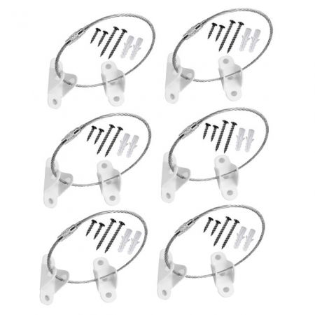 Pachet 6 kituri anti-rasturnare mobilier, protectie copii, protectie cutremur, Empria, Alb [1]