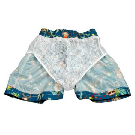 PACHET: BERMUDE +  BLUZA CU MANECA LUNGA, Petrol Jungle, Marimea 8 [12]