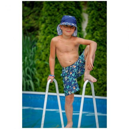 PACHET: BERMUDE +  BLUZA CU MANECA LUNGA, Petrol Jungle, Marimea 8 [6]