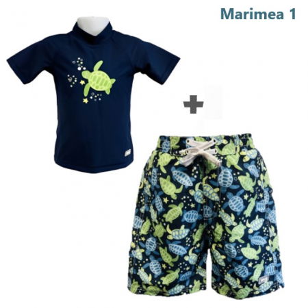 Haine plaja / inot - PACHET: BERMUDE + TRICOU, BANZ, Turttle, Marimea 1